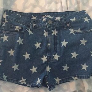 Urban Outfitters star denim shorts