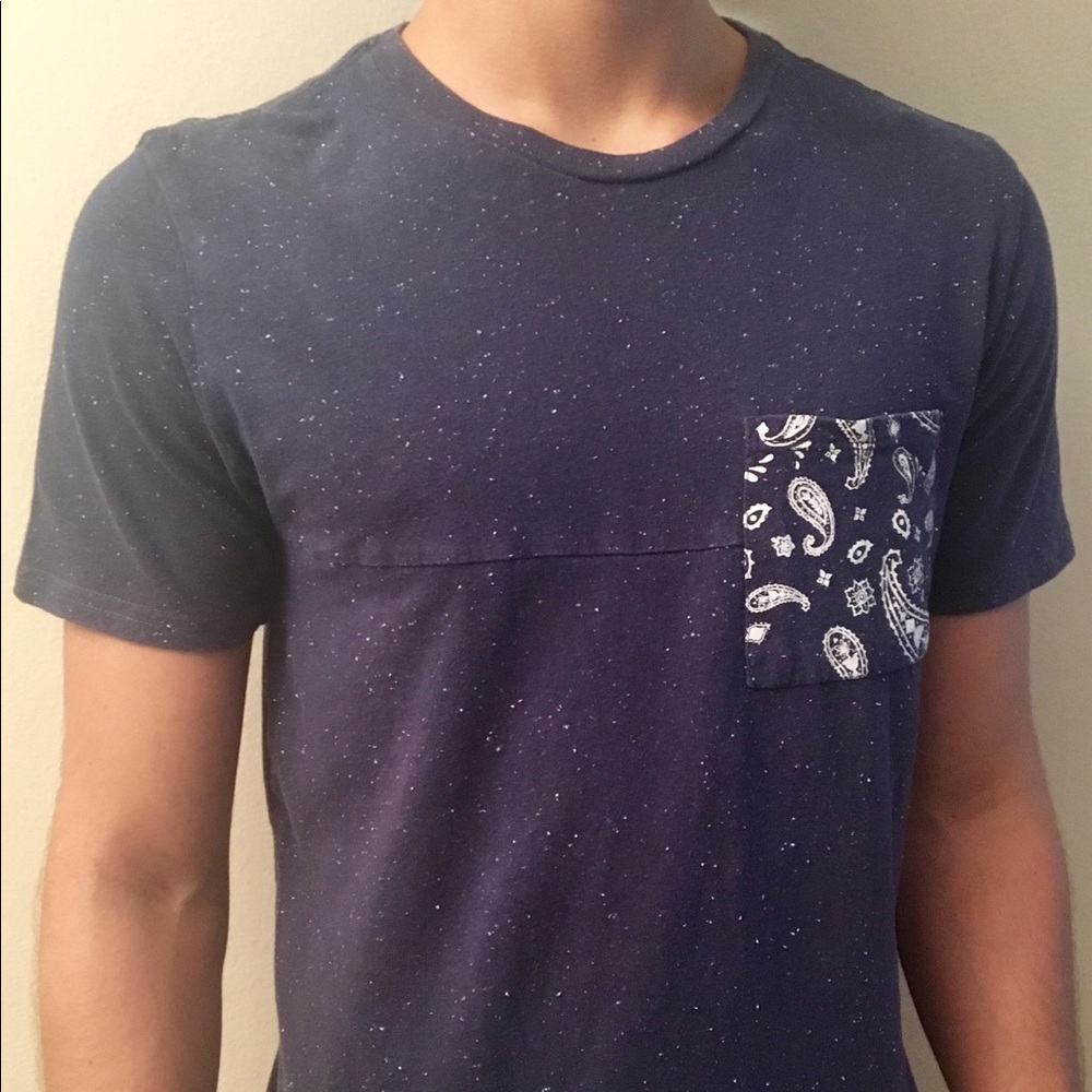 ON THE BYAS NAVY BLUE male t-shirt with pockets