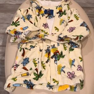 Heavy terry inside velour exterior Kids bathrobe