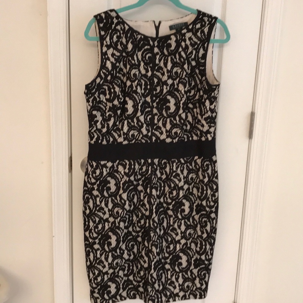 Black lace with cream slip