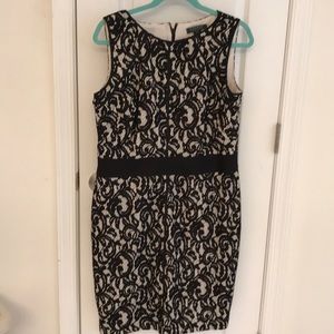 Black lace with cream slip