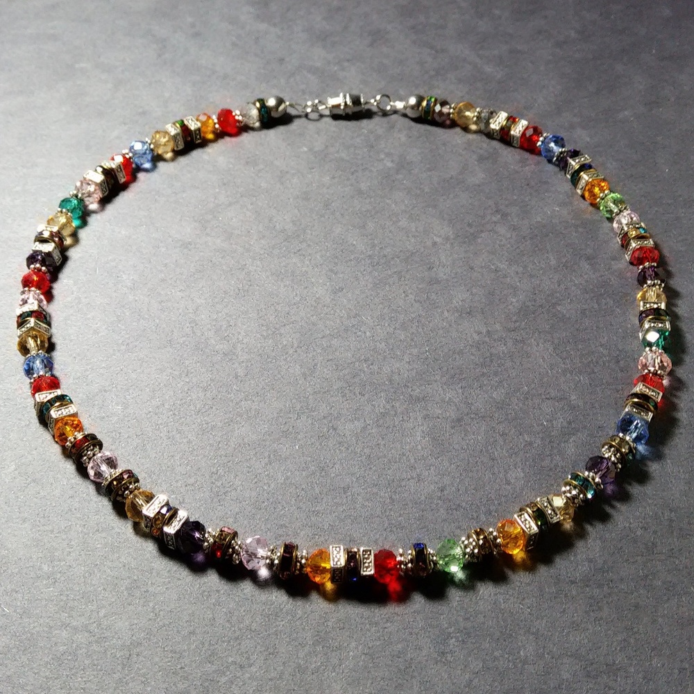 LilisCo Handmade Crystal Rhinestone Necklace 15"