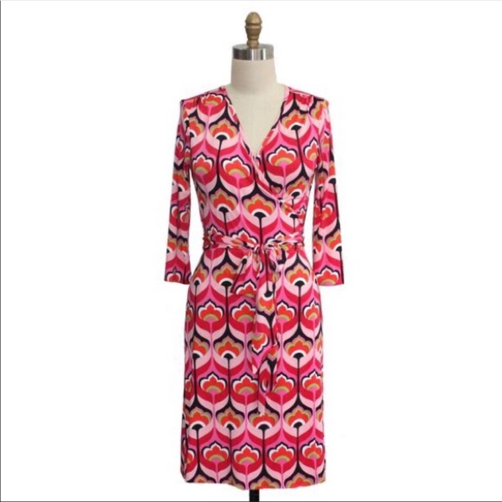 Lesley Evers, Pink Wrap Dress, Large