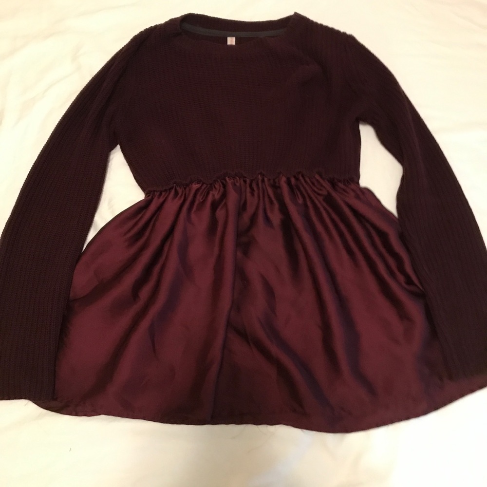 Maroon colored dress