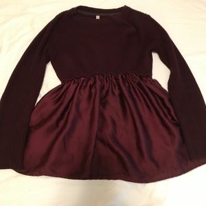 Maroon colored dress