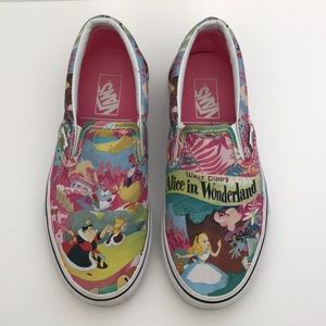 Alice in Wonderland Slip on sneakers