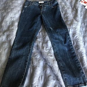 Warp+Weft High rise straight leg jeans in Seine