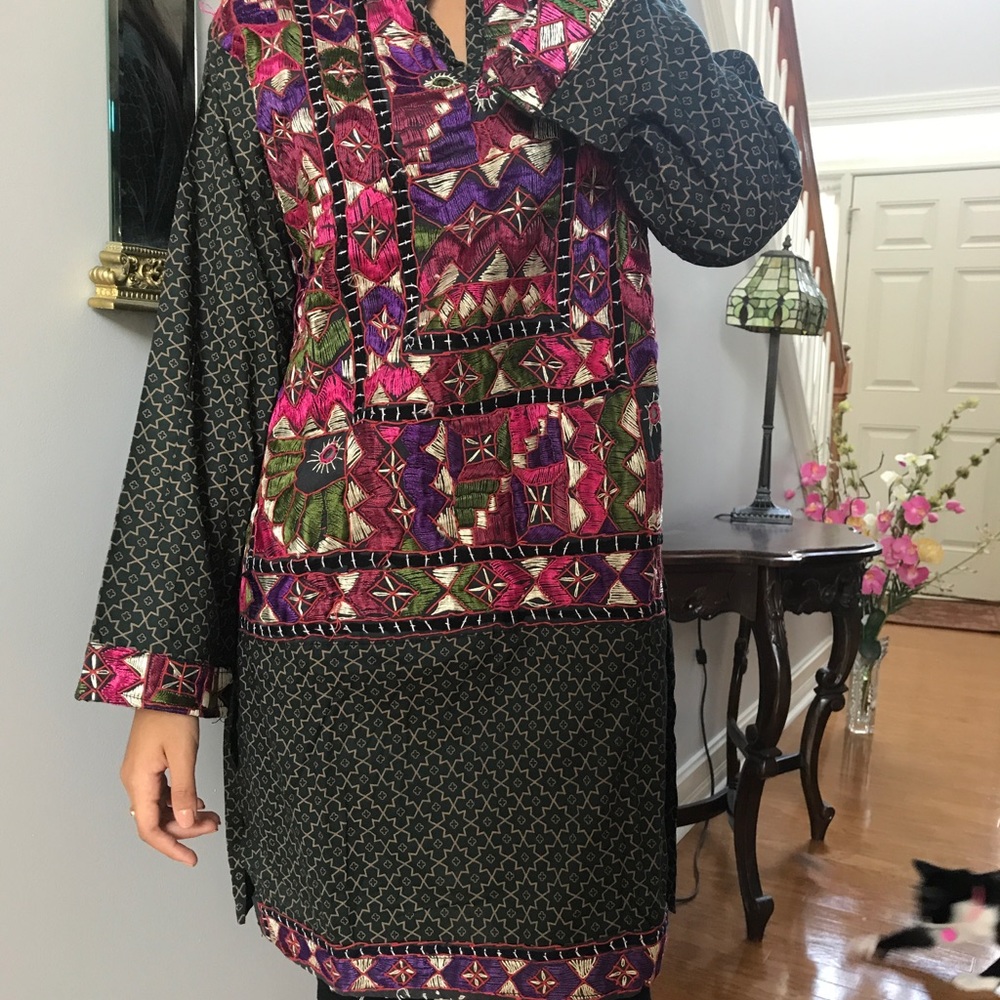 Emerald Green embroidered kurta