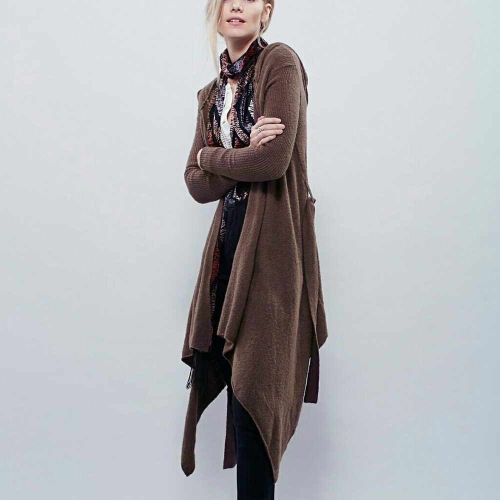 FREE PEOPLE sloane hooded wrap cardi