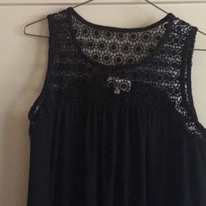 Thyme & Honey black sundress with embroidered top.