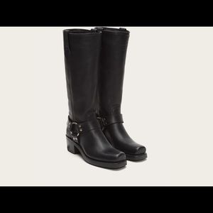 Frye tall harness boot black size 10