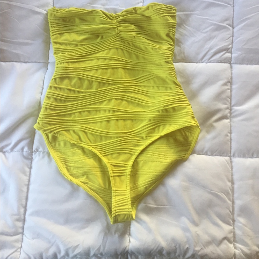 Bright yellow one piece