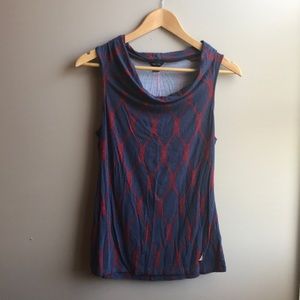 Nautical small top blue and red