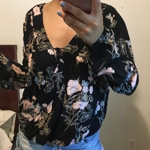 Long sleeve floral blouse