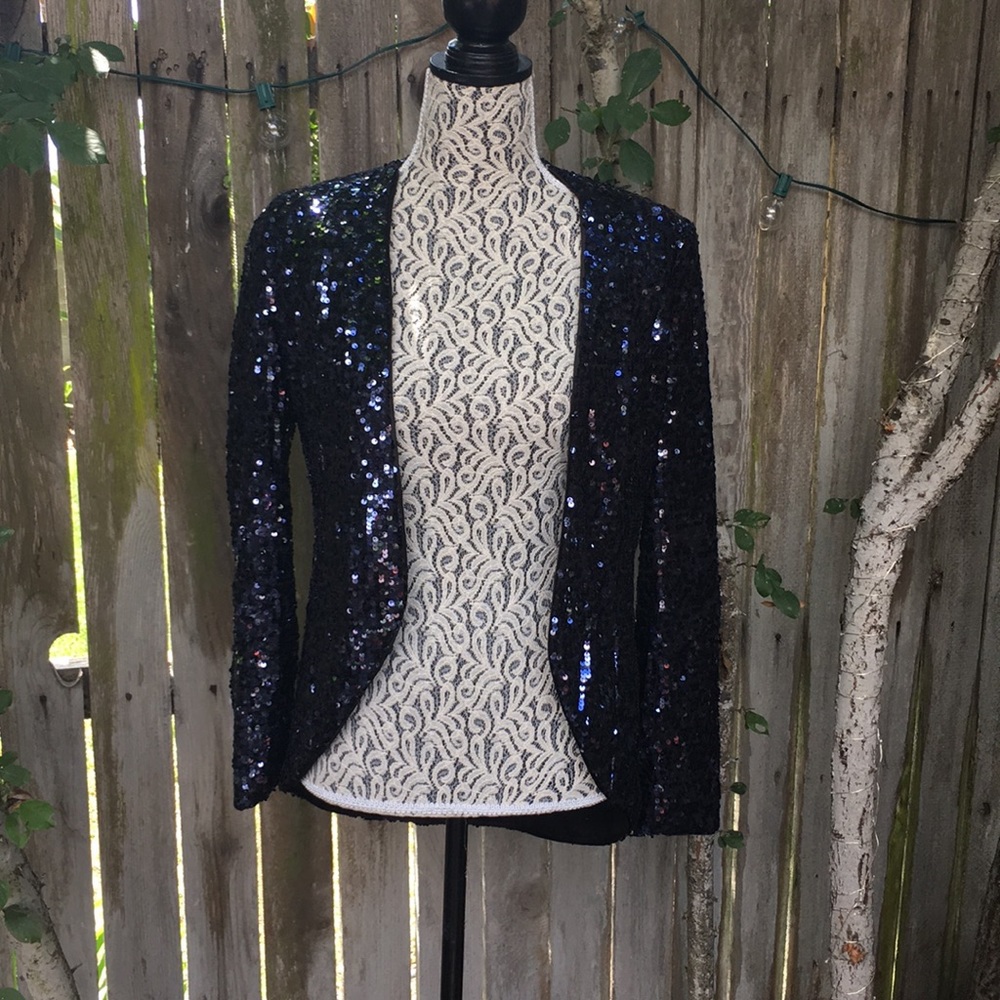 Amazing All Sequin Dark Blue/Indigo Blazer