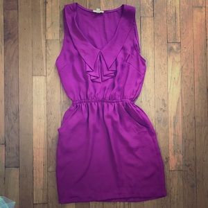 Sweet flouncy magenta mini dress