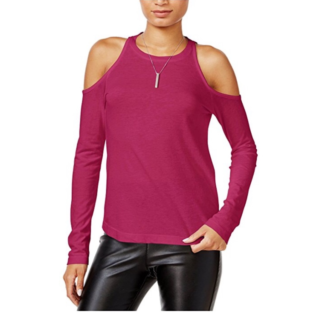 Chelsea Sky Womens Cold Shoulder Long Sleeve