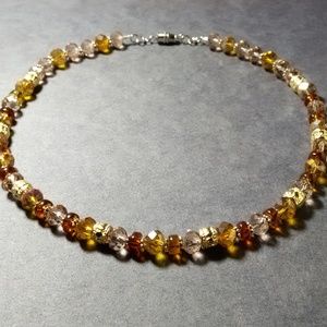 LilisCo Handmade Glass and Metal Necklace