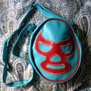 Vntg Wrestler Mask Crossbody