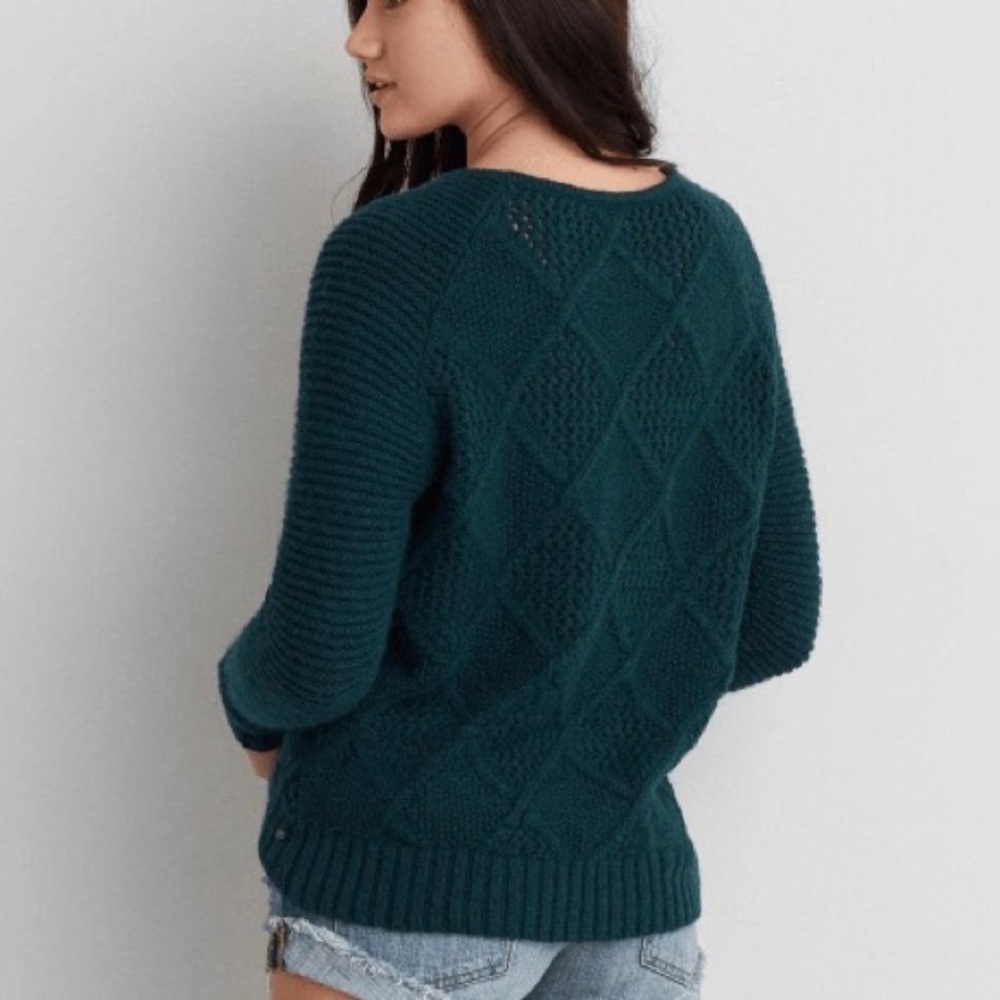American eagle dark green jegging sweater