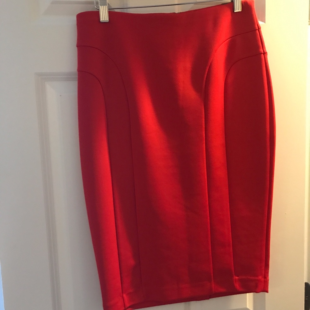 NWT. Red pencil skirt by The Limited.