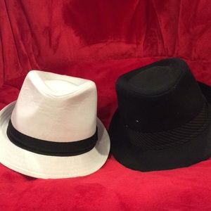 Black and white fadoras