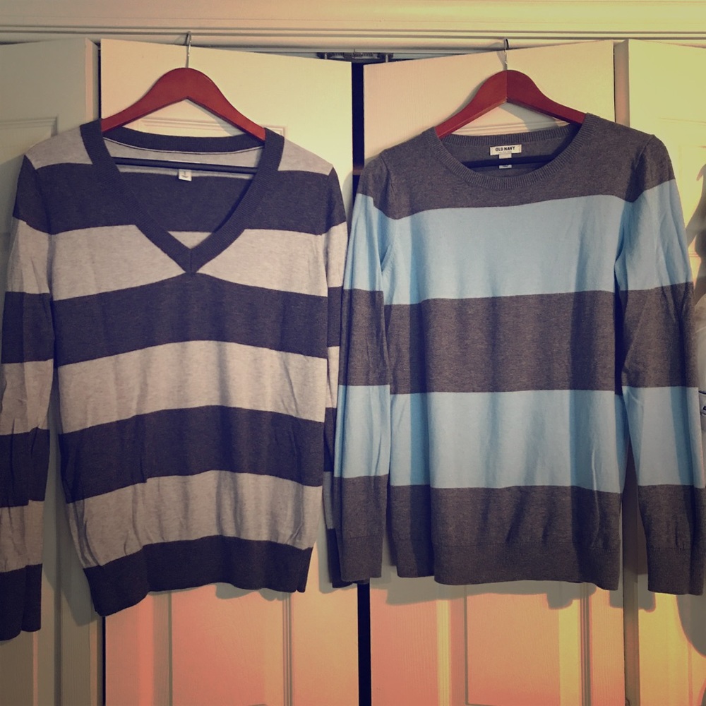 Two Old Navy women's lightweight sweaters