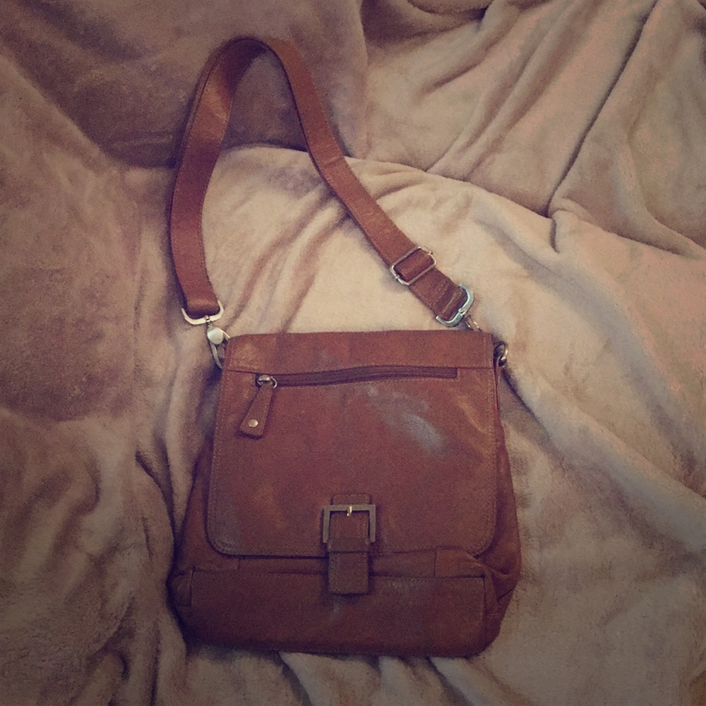BOHO Cognac Leather Handbag