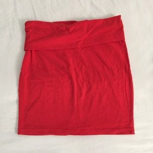 F21 Red Mini Skirt