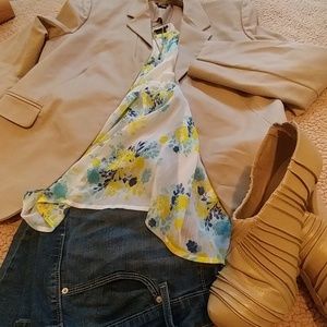 Fitted Women's Beige Blazer