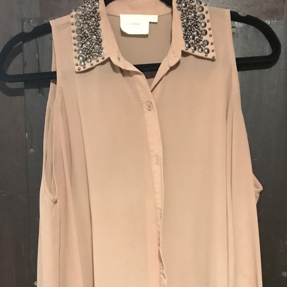 LUSH pale pink open shoulder blouse - Picture 1 of 6