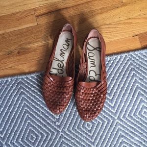 Barely worn summer to fall leather flats
