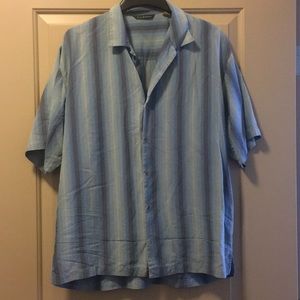 LG. Blue Tommy Bahama short sleeve button up.
