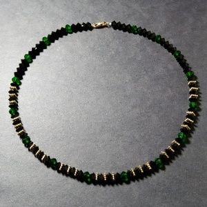 LilisCo Handmade Faceted Glass and Metal Necklace