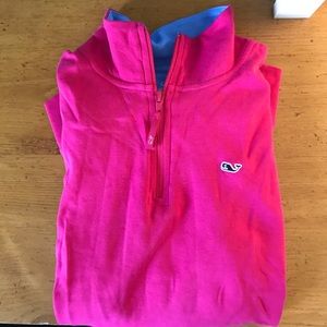 Hot pink vineyard vines quarter zip