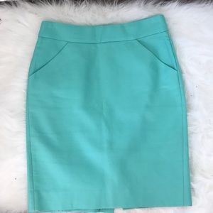 Tiffany Blue J.Crew Pencil Skirt