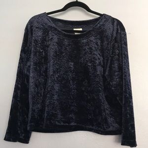 Dark blue velvet sweater