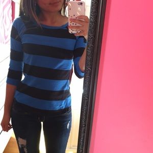 Striped Black and blue shirt