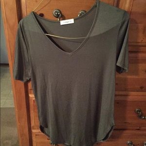 Olive green piko shirt