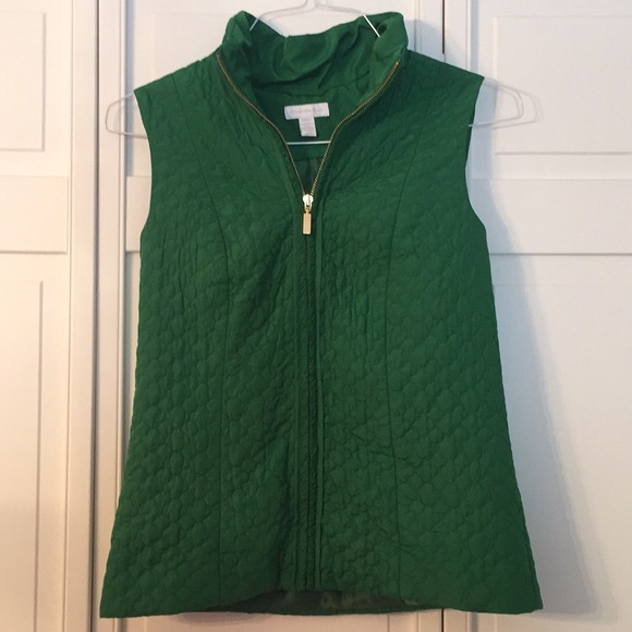 Green charter club quilted vest - Picture 1 of 2