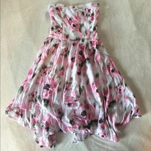 Strapless floral sundress