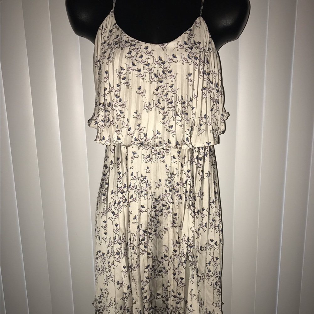 AUDREY 3 + 1 BIRD PLEATED SLEEVELESS DRESS - Picture 1 of 4