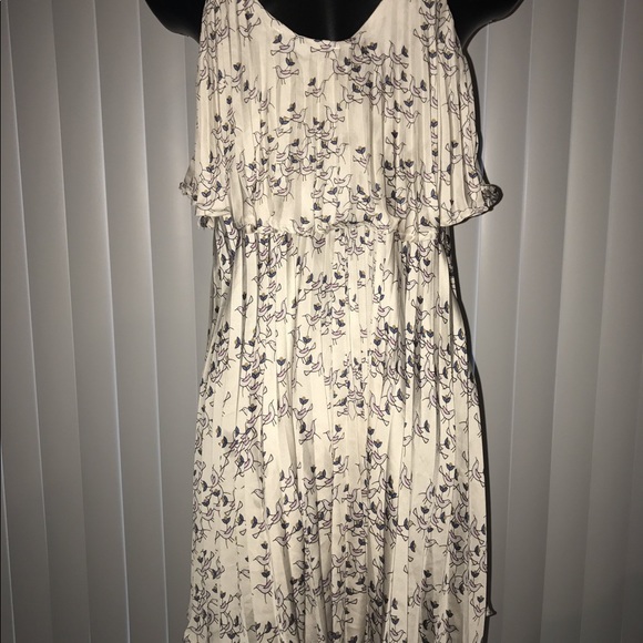 AUDREY 3 + 1 BIRD PLEATED SLEEVELESS DRESS - Picture 3 of 4