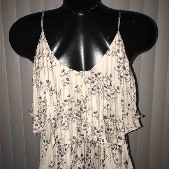 AUDREY 3 + 1 BIRD PLEATED SLEEVELESS DRESS - Picture 4 of 4