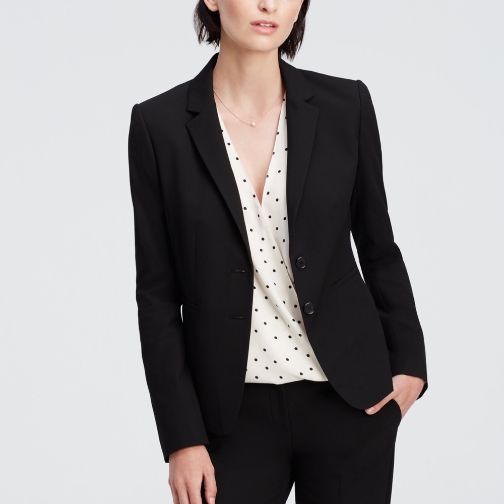 Ann Taylor All Season Stretch Two Button Blazer