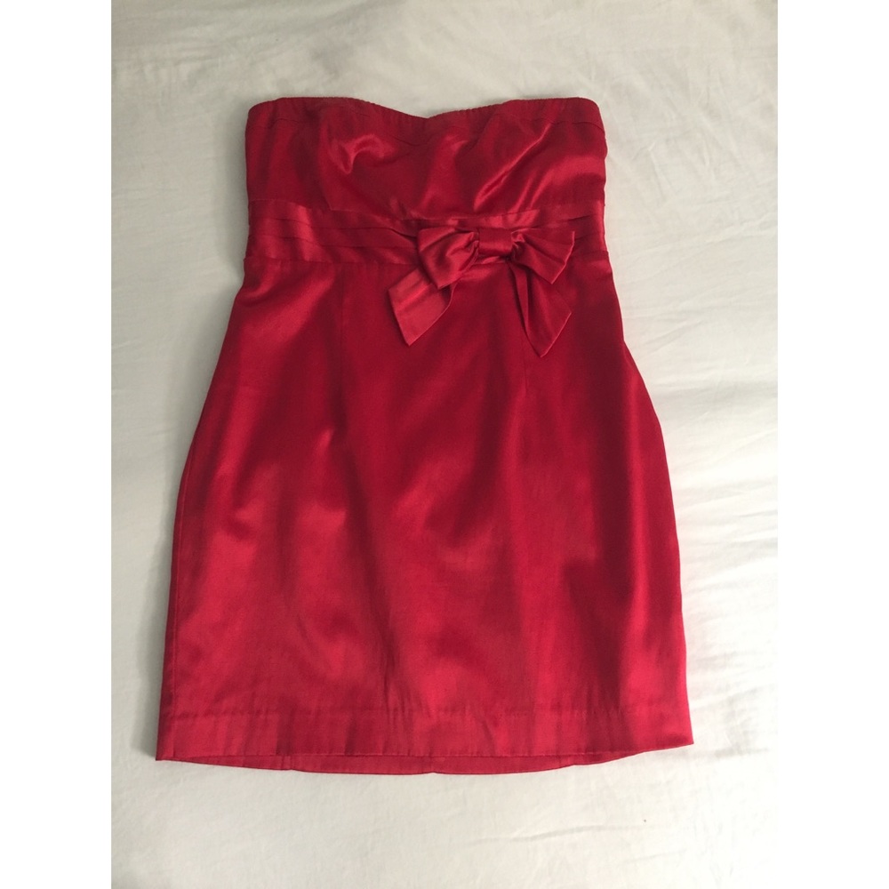F21 Red Strapless Dress