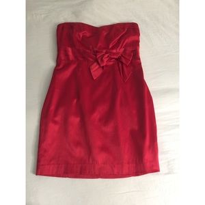 F21 Red Strapless Dress