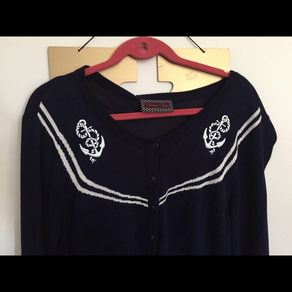 Voodoo Vixen sailor cardigan plus/modcloth