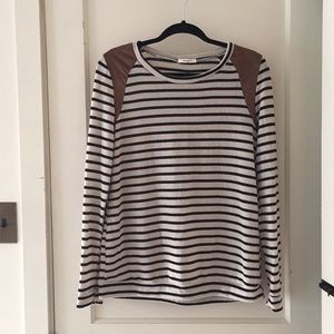 Women's Striped & Patched Sweater