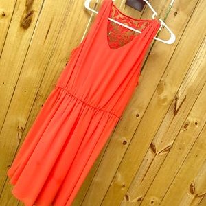 Bright orange mid-dress!